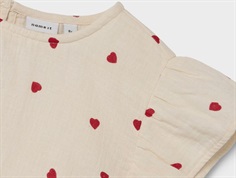 Name It turtledove hjerter musselin top